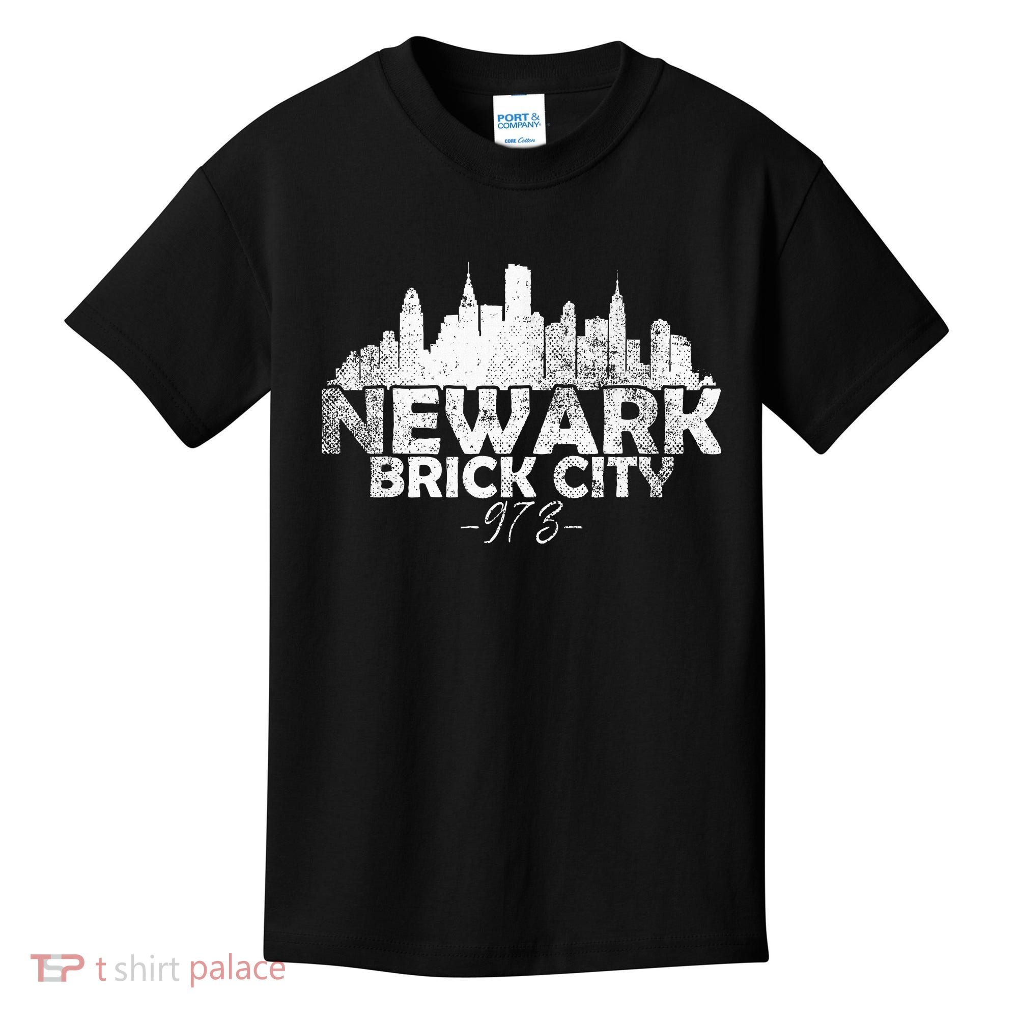Newark New Jersey Nj Brick City Skyline Kids T-Shirt