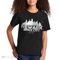 Newark New Jersey Nj Brick City Skyline Kids T-Shirt thumb 2
