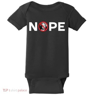Nope No Kamala Sign Anti Kamala Harris Baby Bodysuit