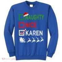 Naughty Nice Karen Christmas Pajamas Funny Santa Hat Xmas Gift Sweatshirt thumb 0