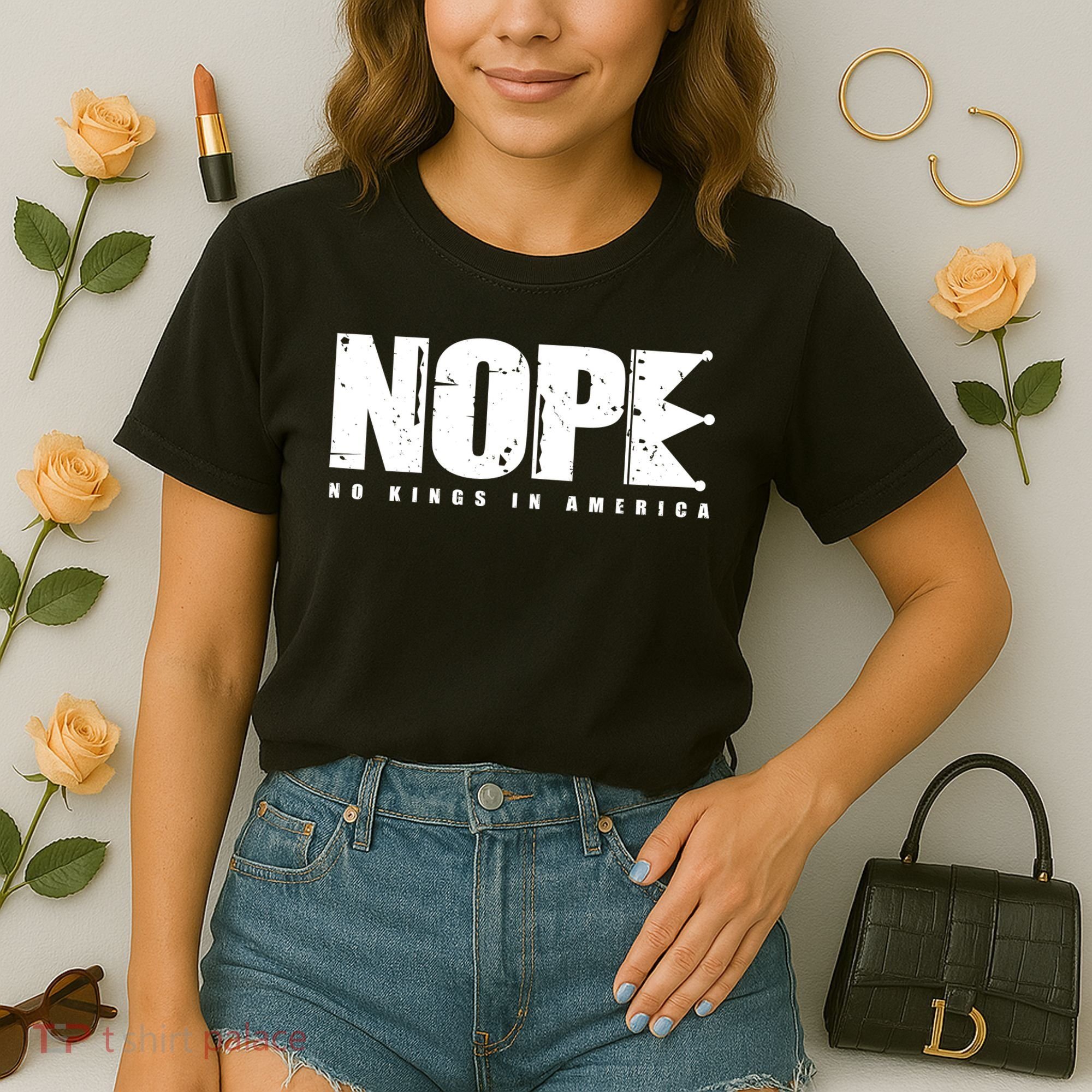 Nope No Kings In America Comfort Colors Boxy T-Shirt