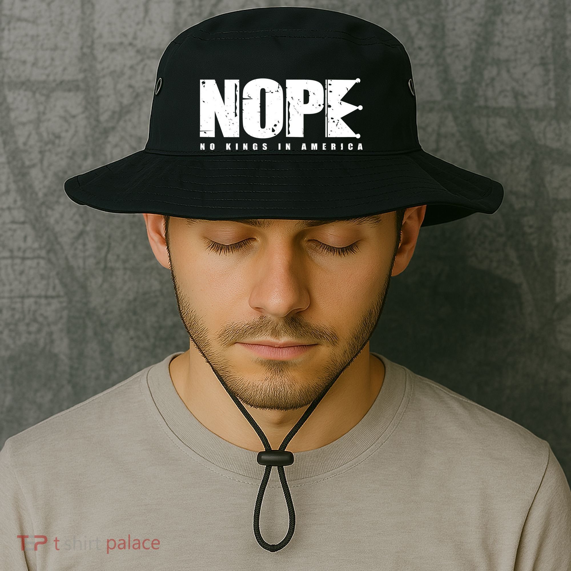 Nope No Kings In America Bucket Hat
