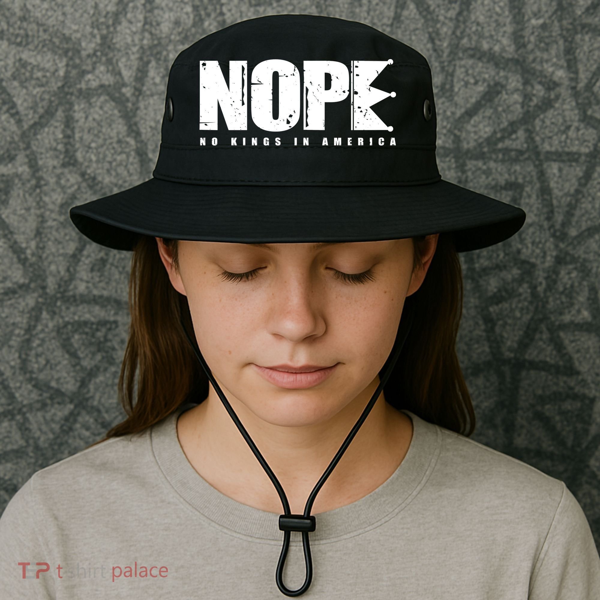 Nope No Kings In America Bucket Hat