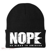 Nope No Kings In America Beanie thumb 0