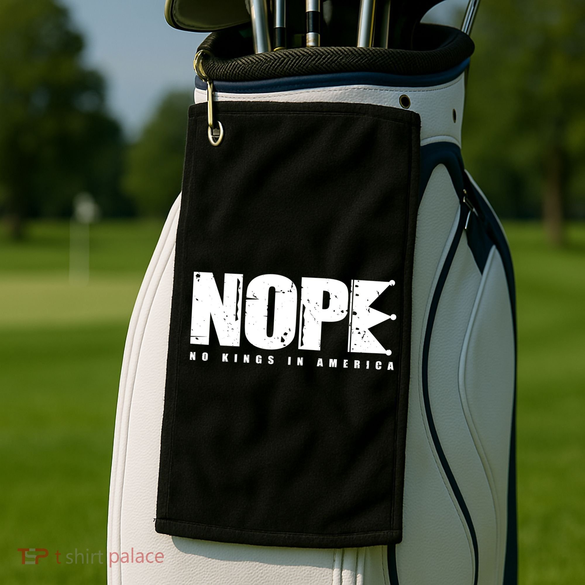 Nope No Kings In America Golf Towel