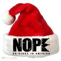 Nope No Kings In America Santa Hat thumb 0