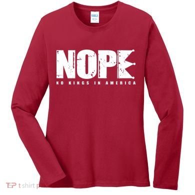 Nope No Kings In America Women's Long Sleeve Shirt