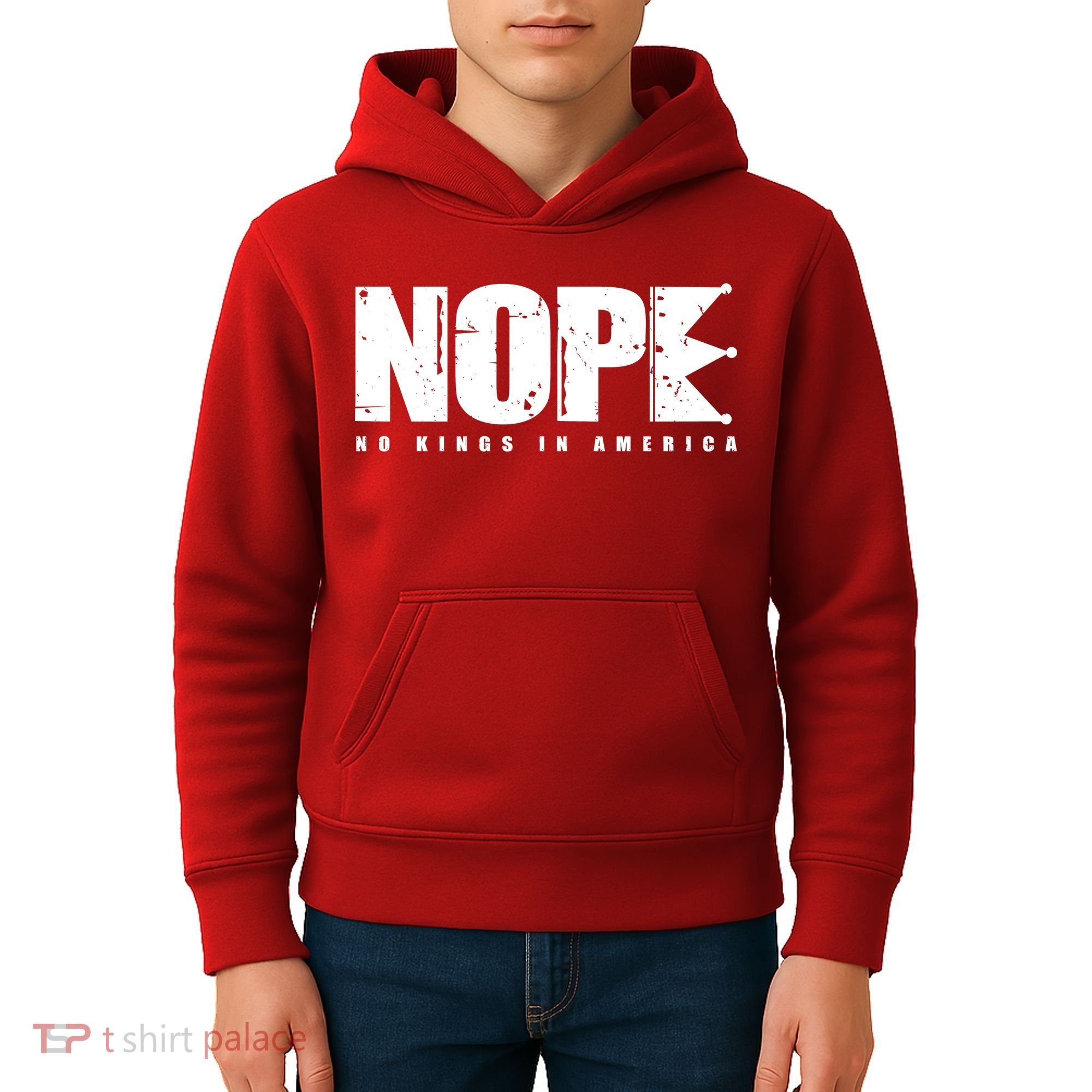 Nope No Kings In America Kids Hoodie