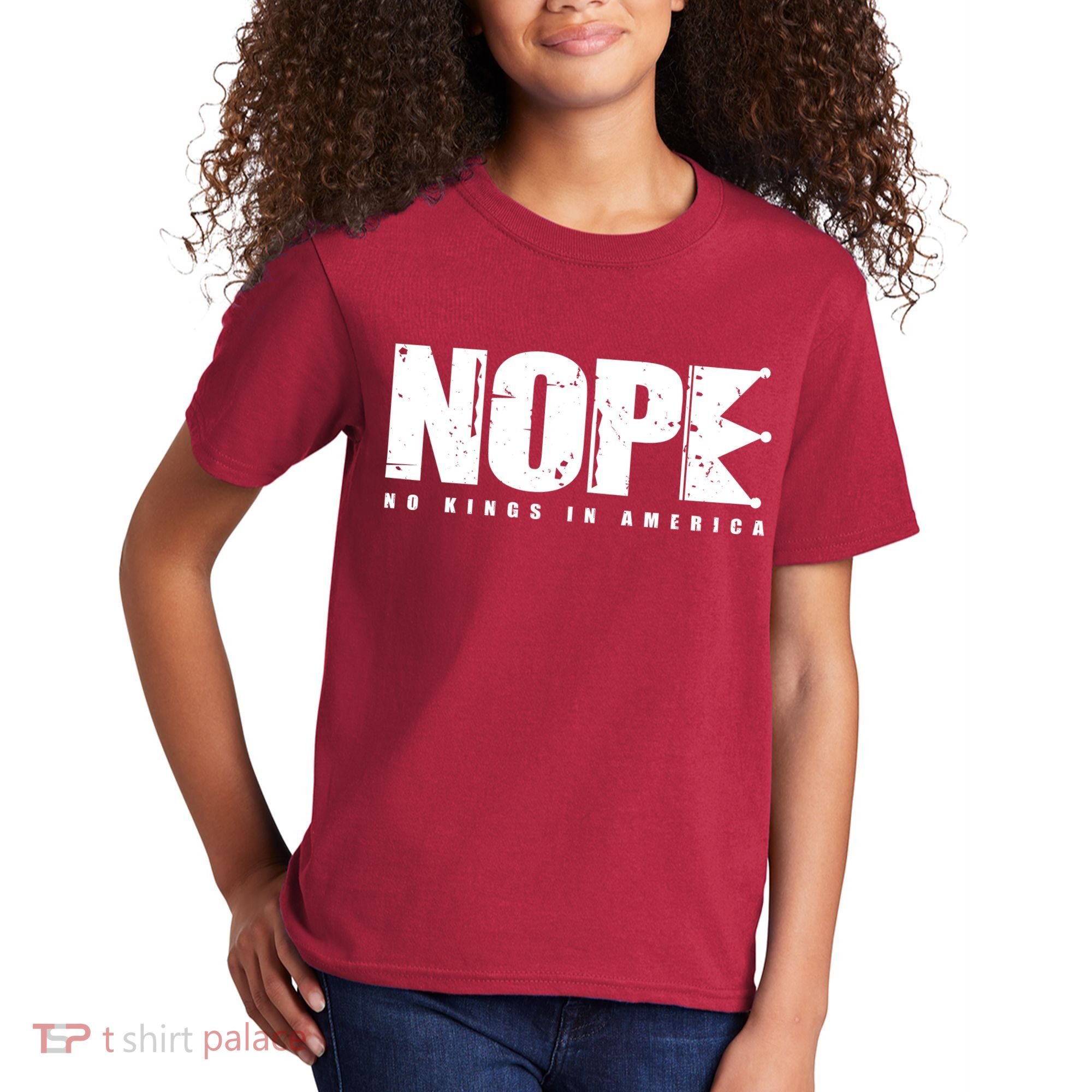 Nope No Kings In America Kids T-Shirt