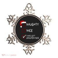 Naughty Nice List Was Left Unsupervised Christmas Ornament thumb 0