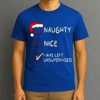 Naughty Nice List Was Left Unsupervised Christmas T-Shirt thumb 3
