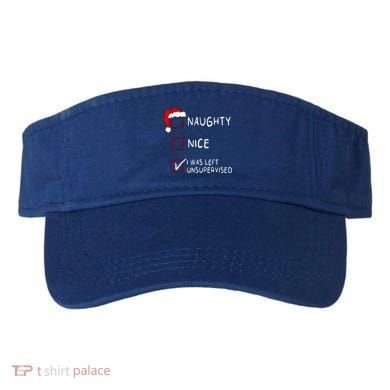 Naughty Nice List Was Left Unsupervised Christmas Visor