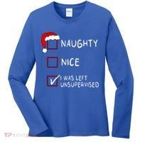 Naughty Nice List Was Left Unsupervised Christmas Women's Long Sleeve Shirt thumb 0