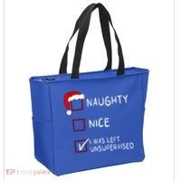 Naughty Nice List Was Left Unsupervised Christmas Tote Bag thumb 2