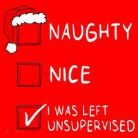 Naughty Nice List Was Left Unsupervised Christmas Santa Hat thumb 1