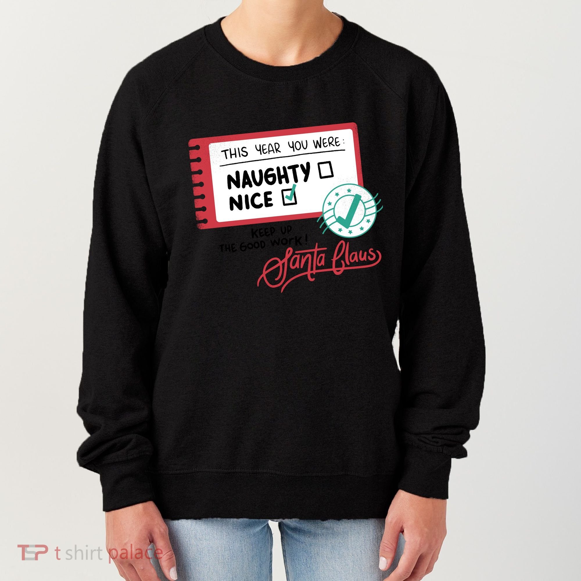 Naughty Nice List Santa Women's Sweatshirt