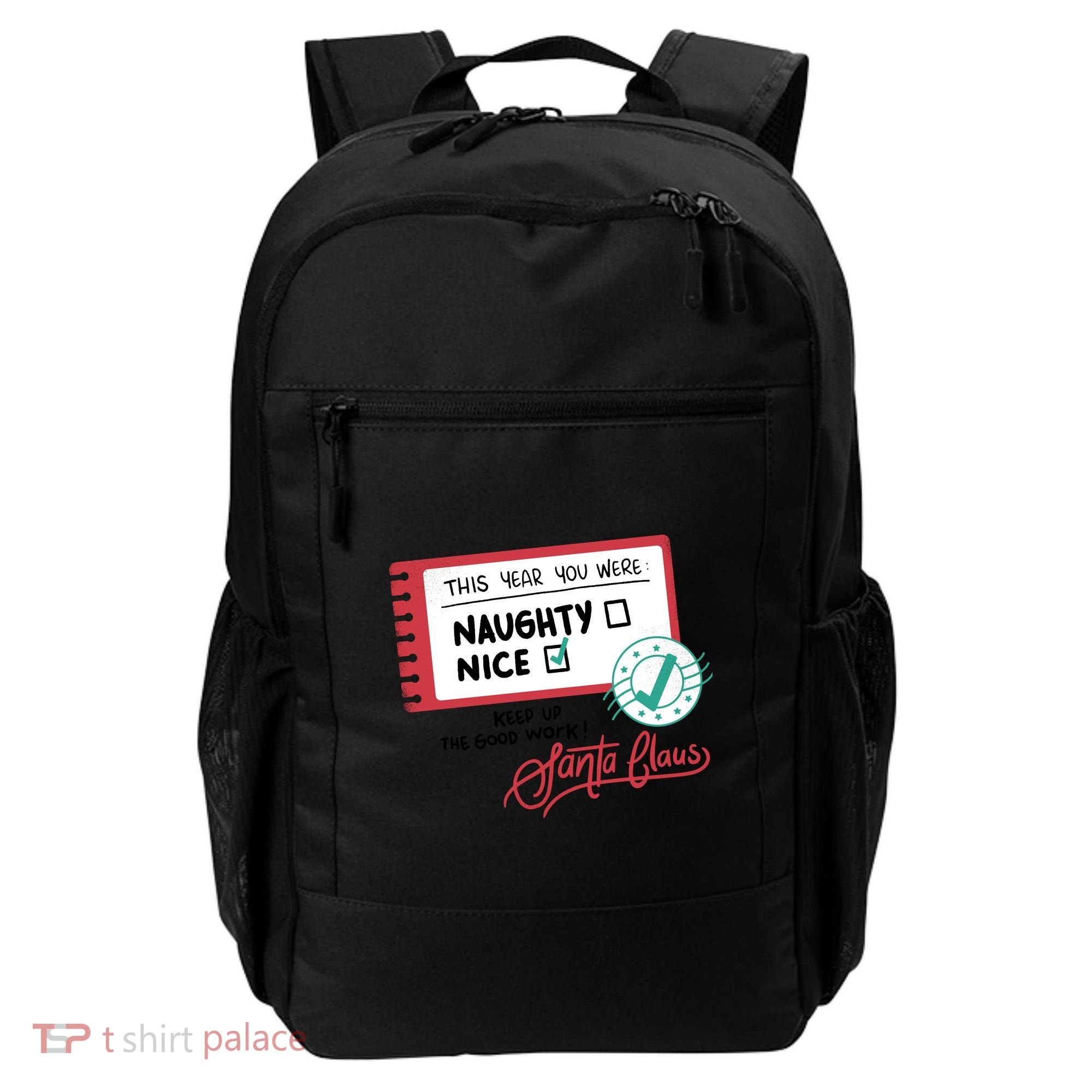 Naughty Nice List Santa Backpack