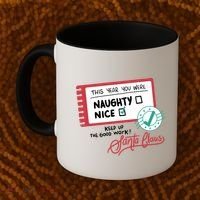 Naughty Nice List Santa Coffee Mug thumb 2