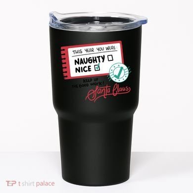 Naughty Nice List Santa Tumbler