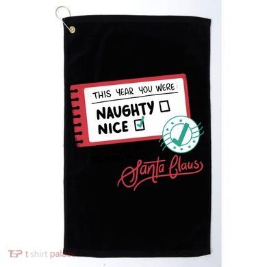 Naughty Nice List Santa Golf Towel
