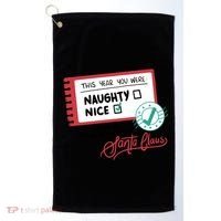 Naughty Nice List Santa Golf Towel thumb 0