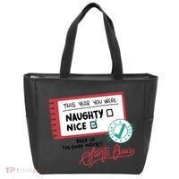 Naughty Nice List Santa Tote Bag thumb 0