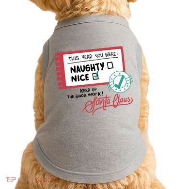 Naughty Nice List Santa Doggie Tank