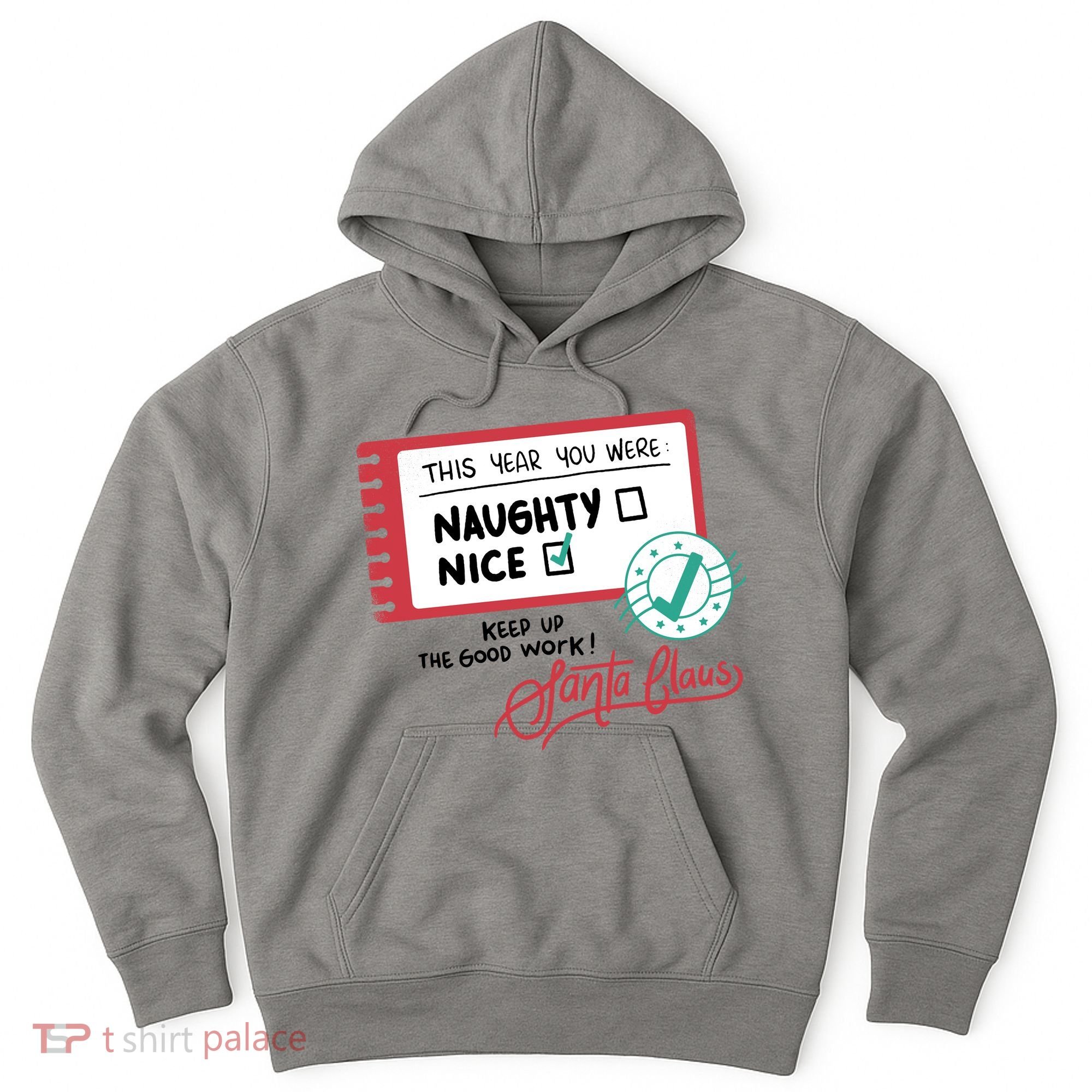 Naughty Nice List Santa Hoodie