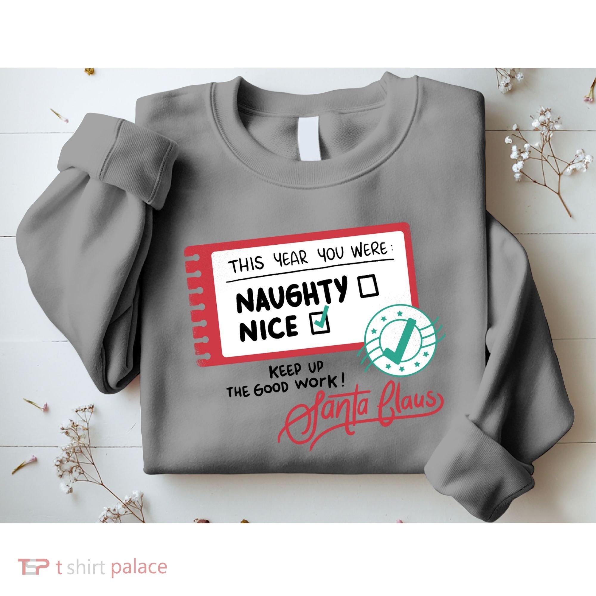 Naughty Nice List Santa Sweatshirt