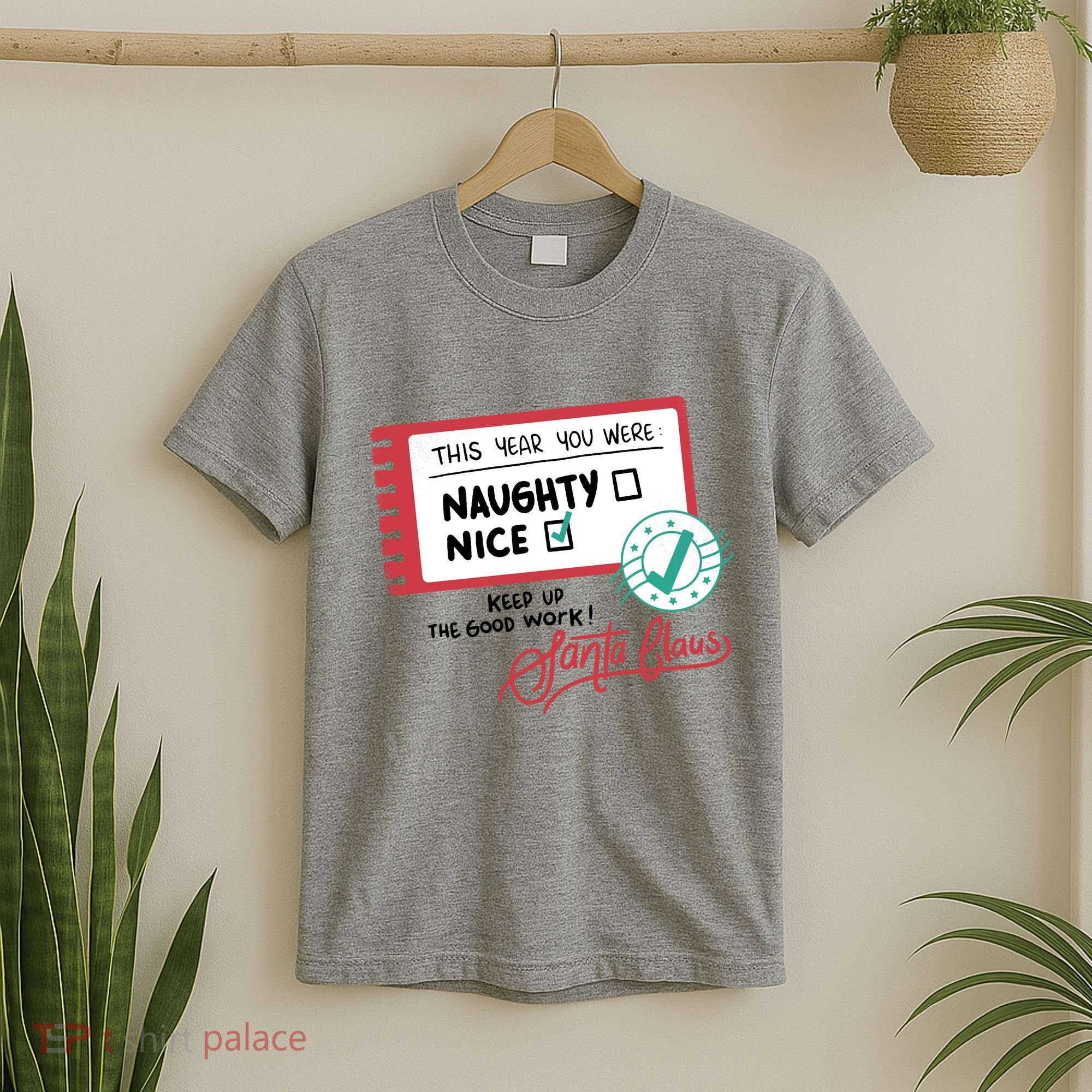 Naughty Nice List Santa T-Shirt