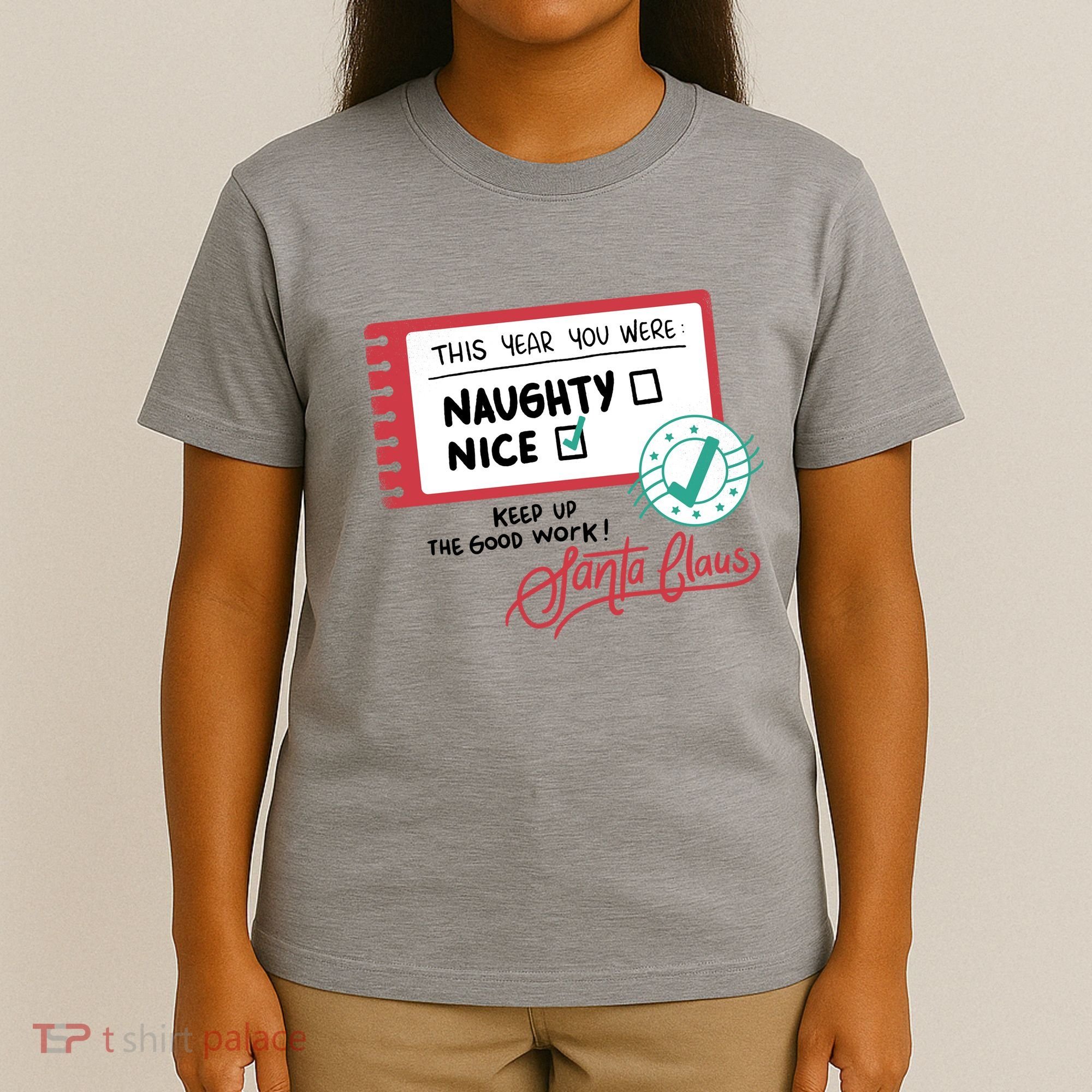 Naughty Nice List Santa T-Shirt