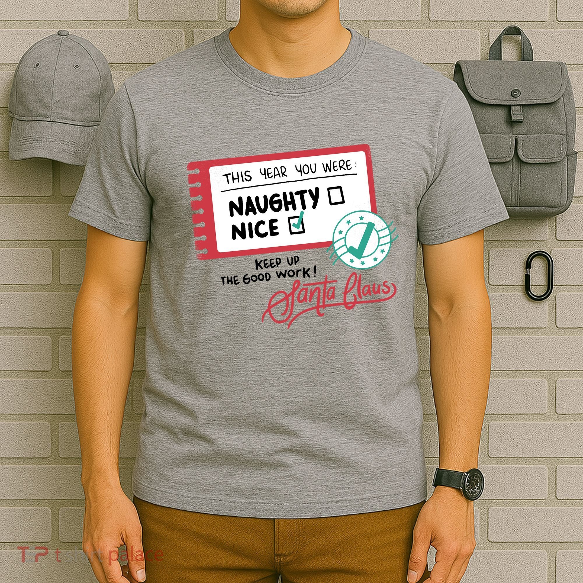 Naughty Nice List Santa T-Shirt