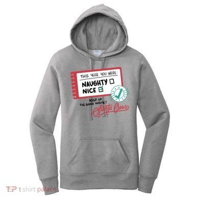 Naughty Nice List Santa Women's Hoodie