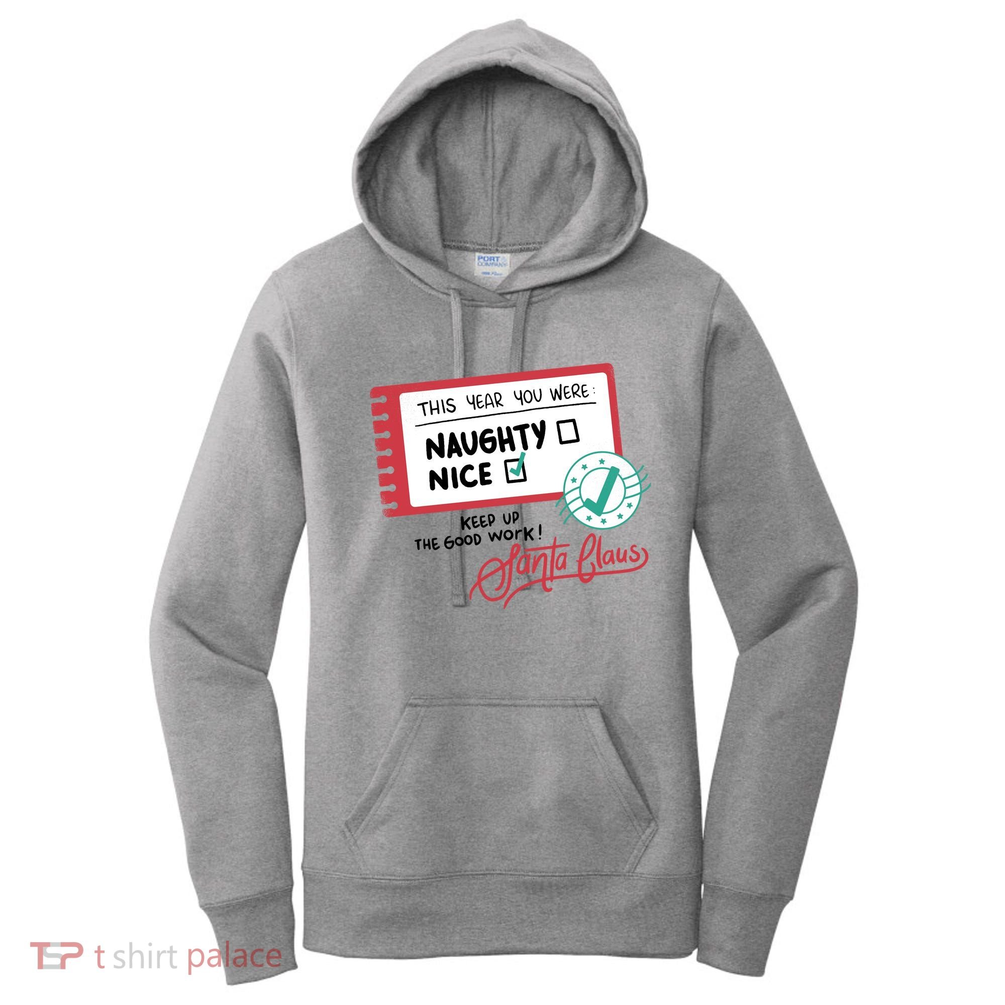 Naughty Nice List Santa Women's Hoodie