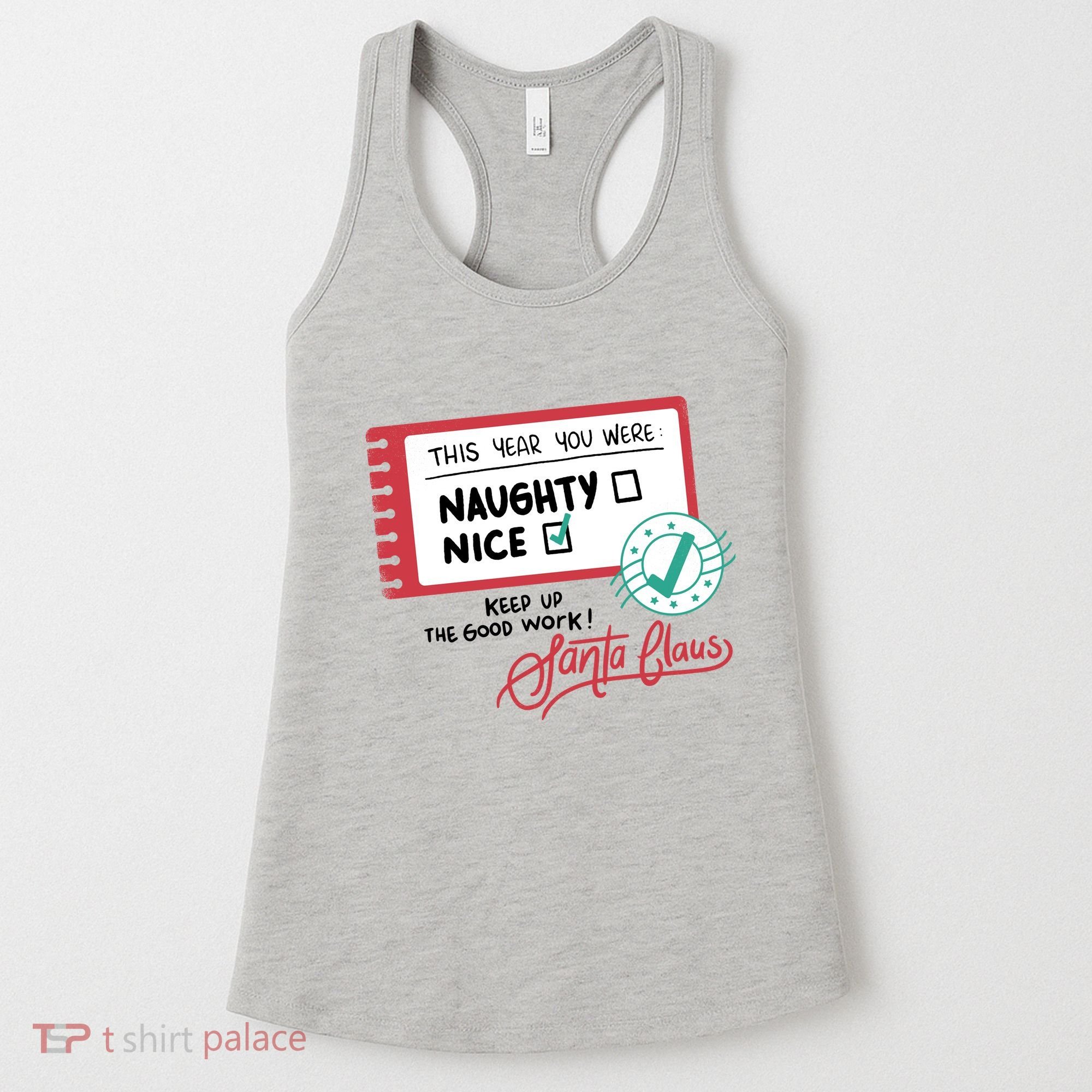 Naughty Nice List Santa Women's Tank Top