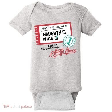 Naughty Nice List Santa Baby Bodysuit