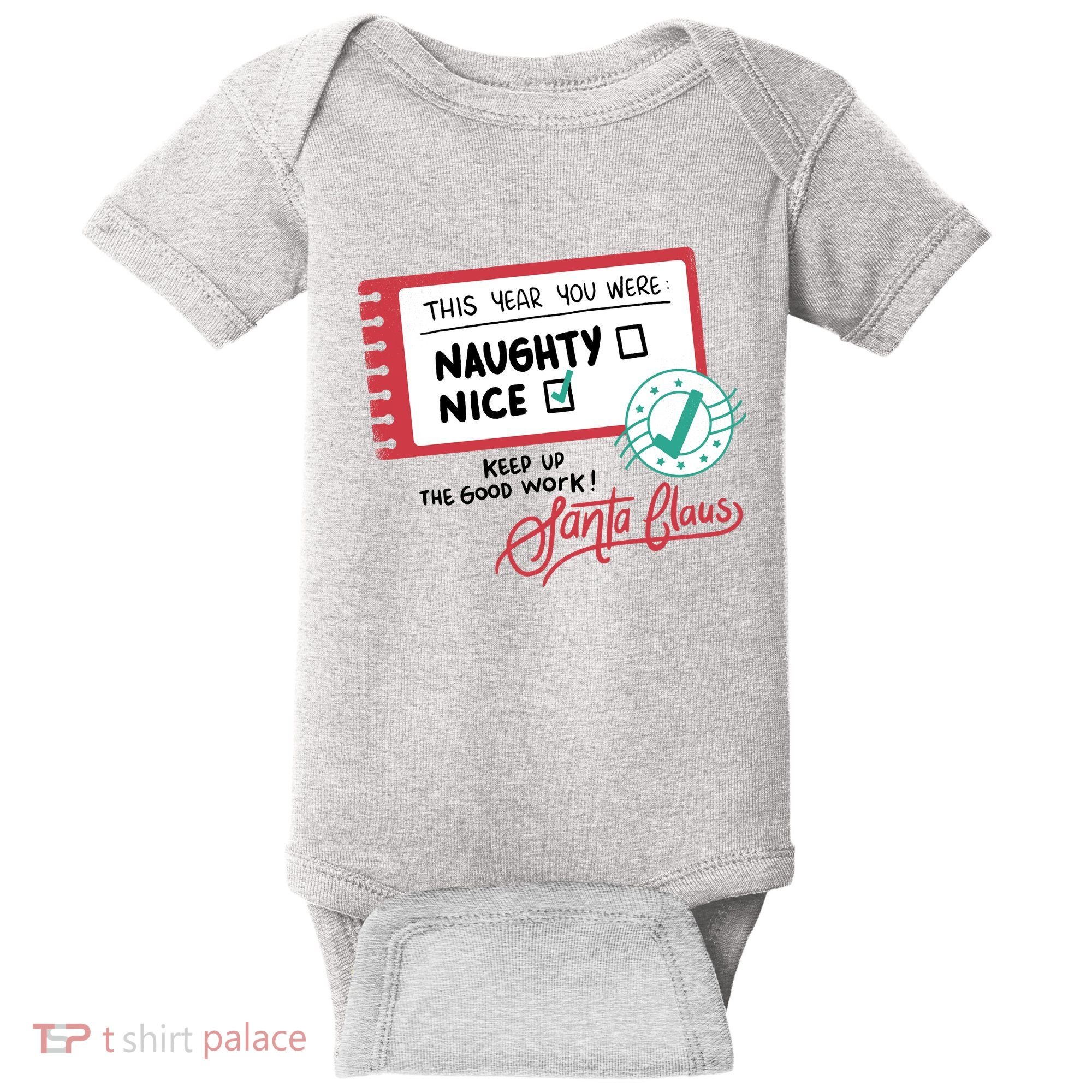 Naughty Nice List Santa Baby Bodysuit