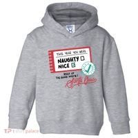 Naughty Nice List Santa Toddler Hoodie thumb 0
