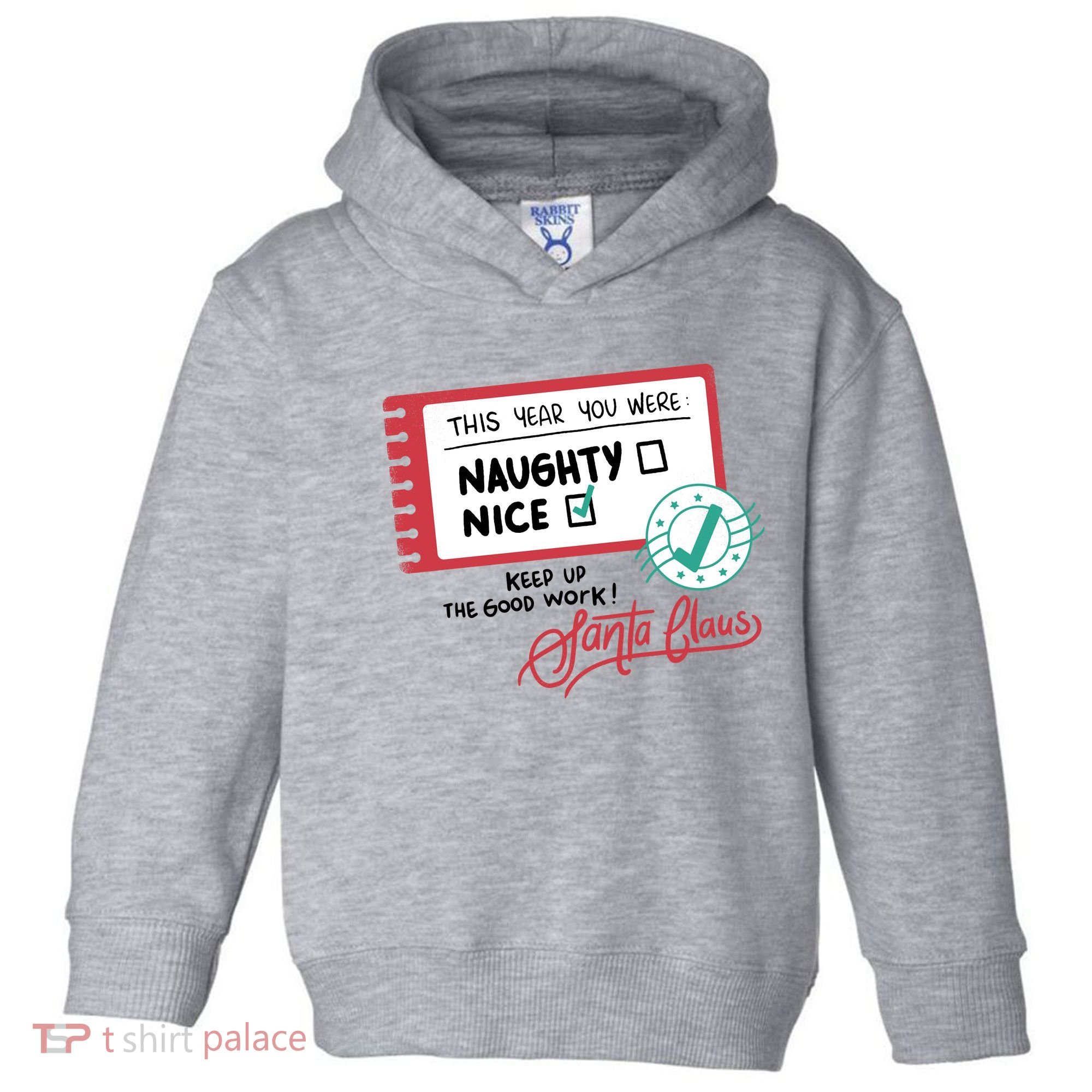 Naughty Nice List Santa Toddler Hoodie