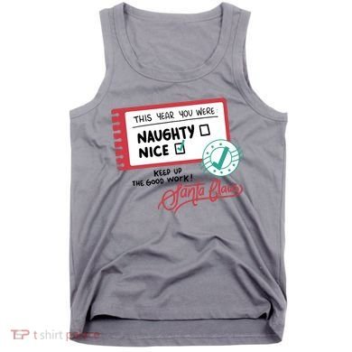 Naughty Nice List Santa Tank Top