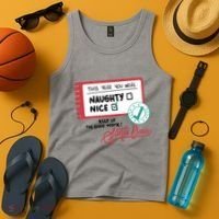 Naughty Nice List Santa Tank Top thumb 4