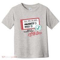 Naughty Nice List Santa Toddler T-Shirt thumb 0