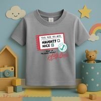 Naughty Nice List Santa Toddler T-Shirt thumb 3