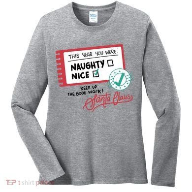 Naughty Nice List Santa Women's Long Sleeve Shirt