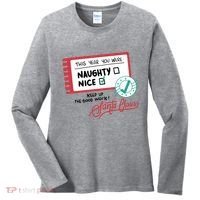 Naughty Nice List Santa Women's Long Sleeve Shirt thumb 0