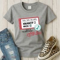 Naughty Nice List Santa Women's T-Shirt thumb 3