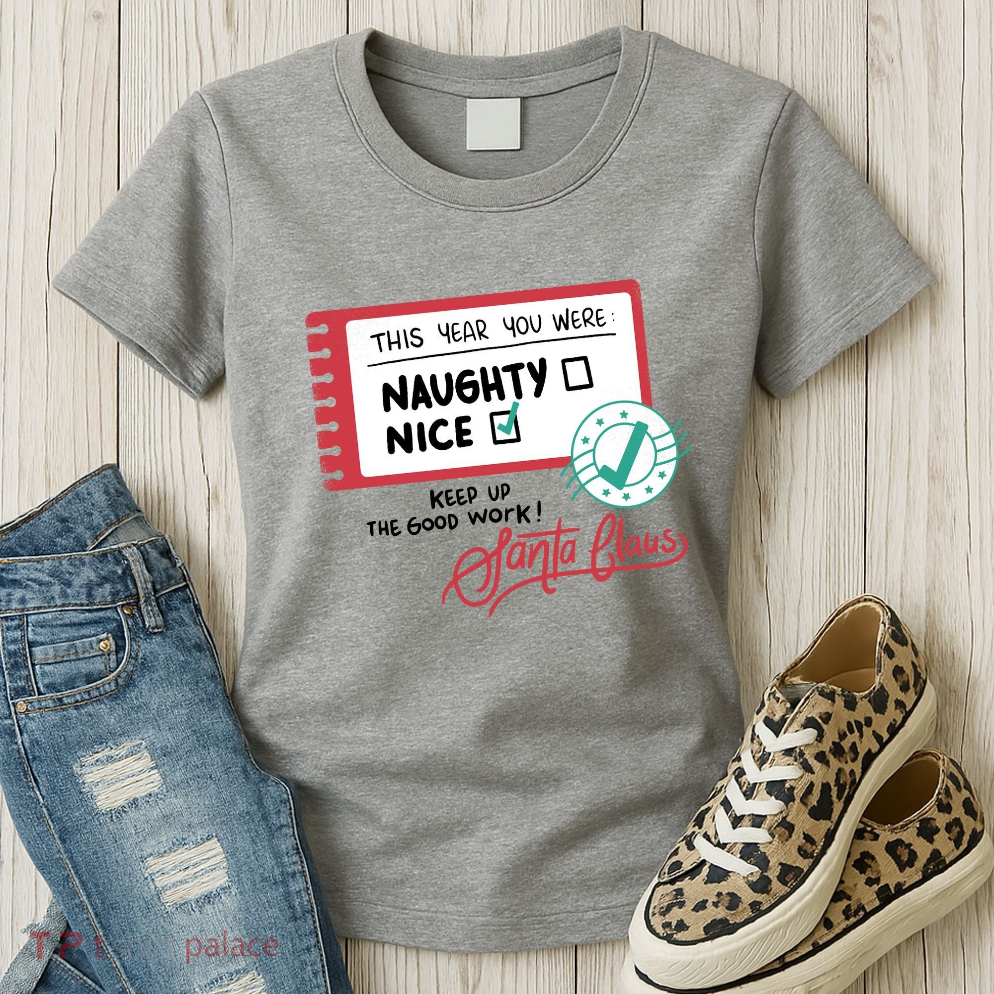 Naughty Nice List Santa Women's T-Shirt