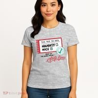 Naughty Nice List Santa Women's T-Shirt thumb 4