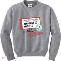 Naughty Nice List Santa Kids Sweatshirt thumb 0