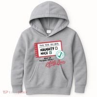 Naughty Nice List Santa Kids Hoodie thumb 0